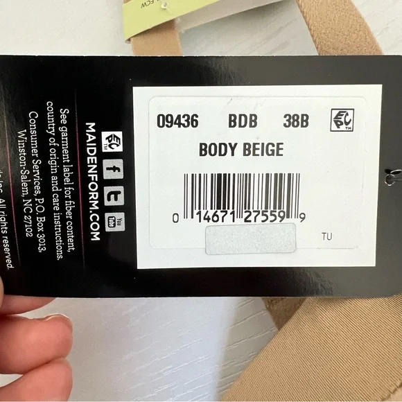 NWT Maidenform Comfort Devotion Nude Extra Coverage Smooth T Shirt Bra Size 38B - Picture 4 of 7